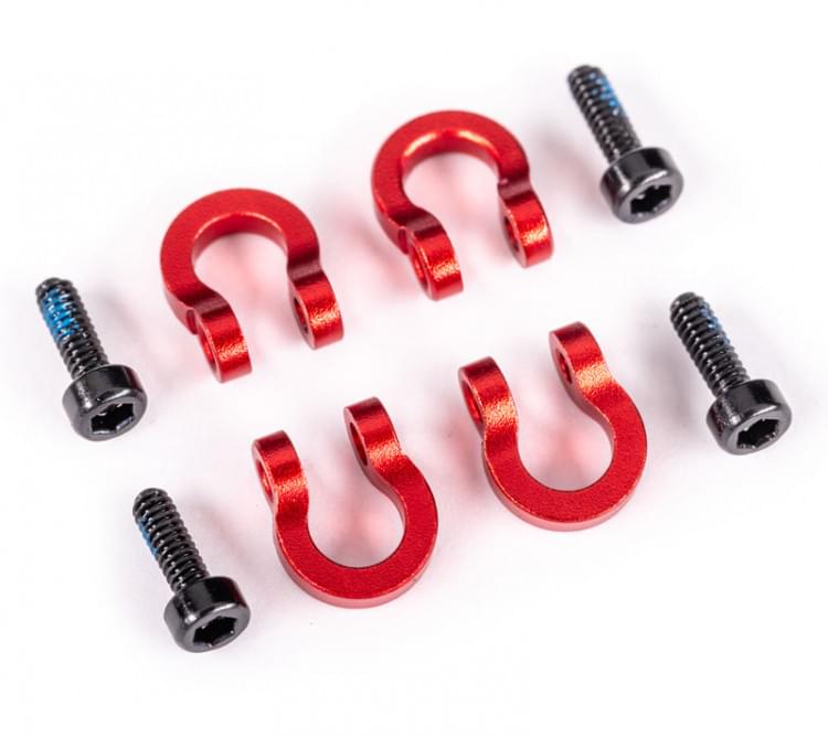 Manille en aluminium (x4) pour TRX-4M 9734R - Breizh Modélisme.