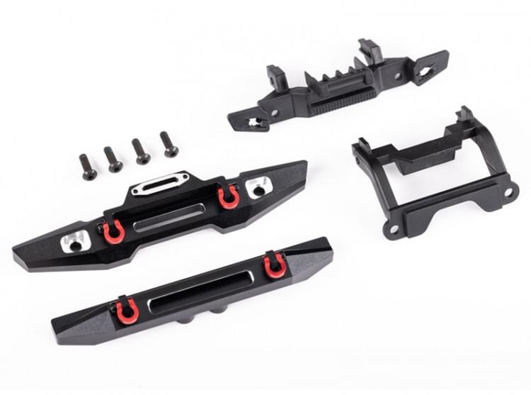 Pare-chocs avant et arrière en aluminium pour TRX-4M - 9734X - Breizh Modélisme.