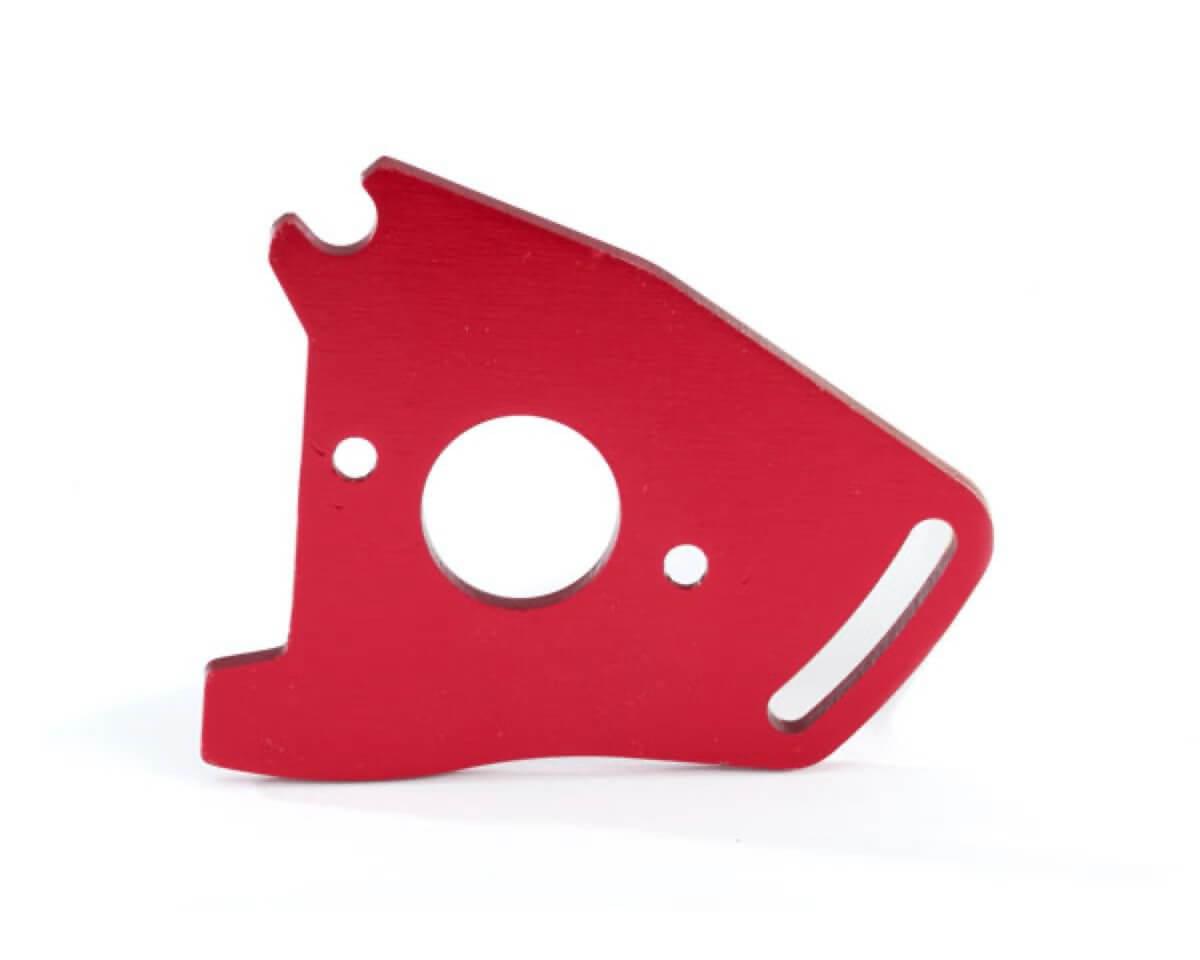 Plaque alu support moteur Rustler/Slash 4x4 - Rouge - Traxxas 7490R - Breizh Modélisme.