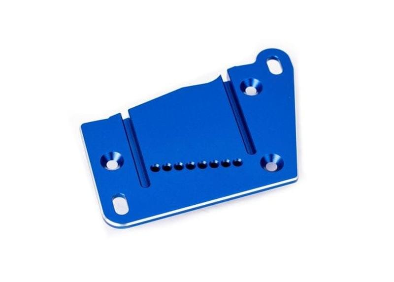 Plaque moteur alu anodisée bleu Traxxas 10263 - Breizh Modélisme.