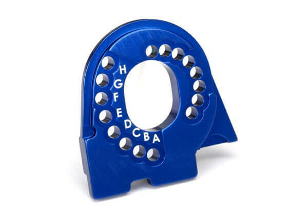 Support moteur aluminium bleu - Traxxas 8290X - Breizh Modélisme.