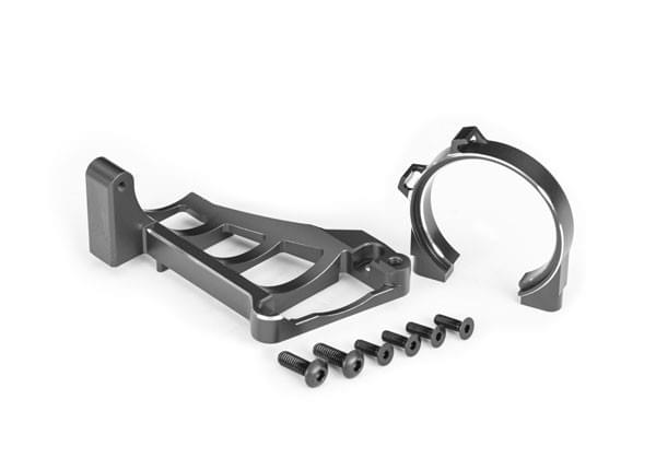 Supports moteur avant et arrière en aluminium gris Maxx - Traxxas 10261-GRAY - Breizh Modélisme.