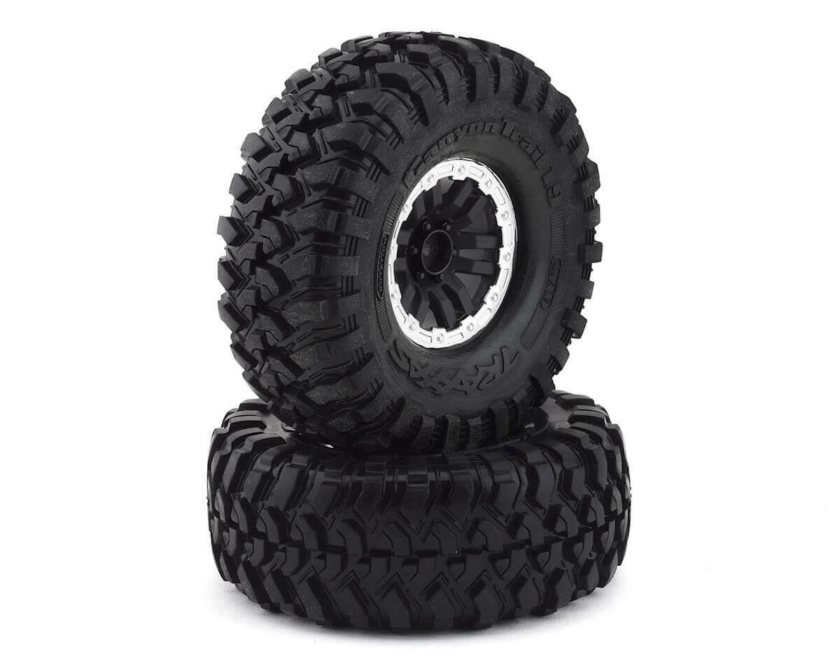 Traxxas 2 pneus et jantes TRX4 Canyon Trail 1.9 Black satin 8272X" - Breizh Modélisme