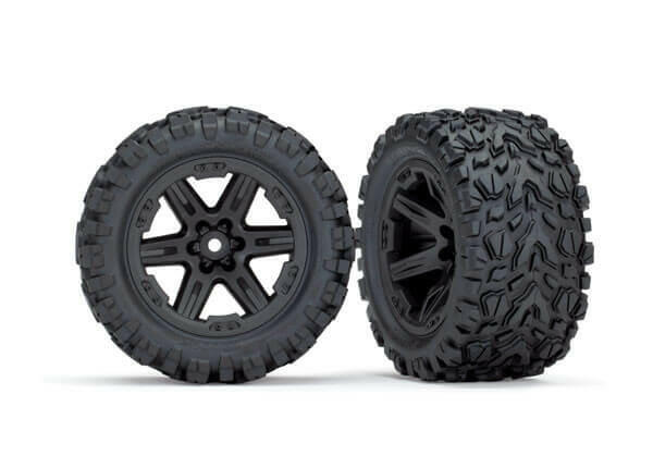 Traxxas 2 roues 2.8 RXT noir AV et ARR Rustler 4x4 VXL 6774 - Breizh Modélisme.