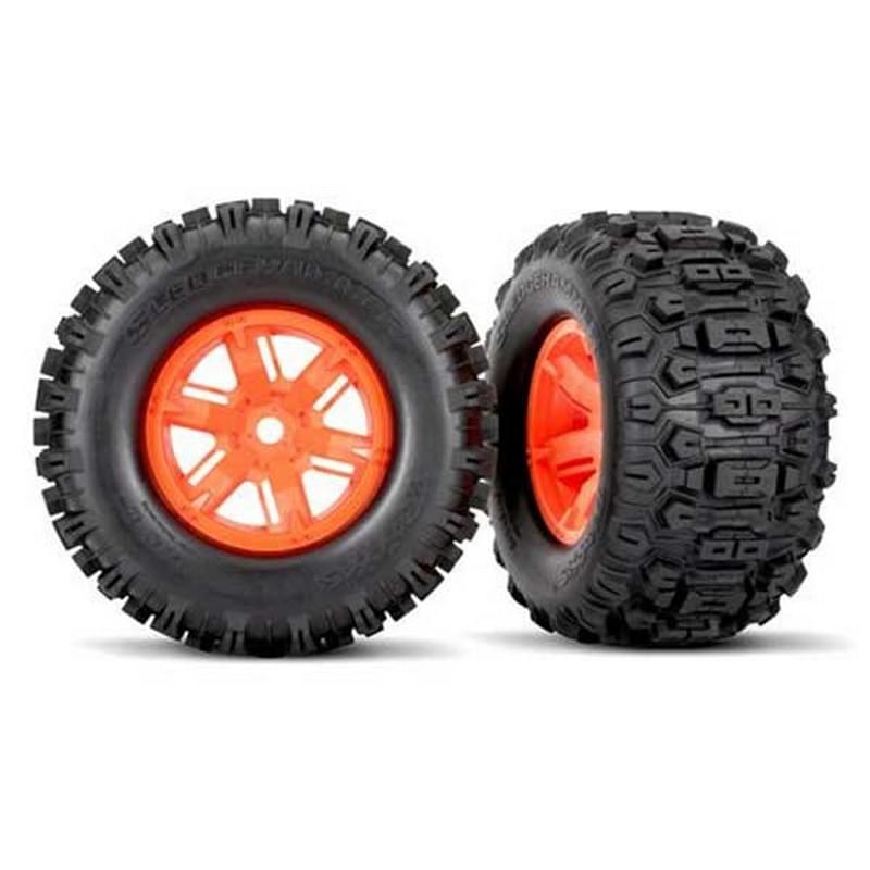 Traxxas 2 roues X Maxx 8S Sledgehammer" Oranges - 7774T" - Breizh Modélisme.