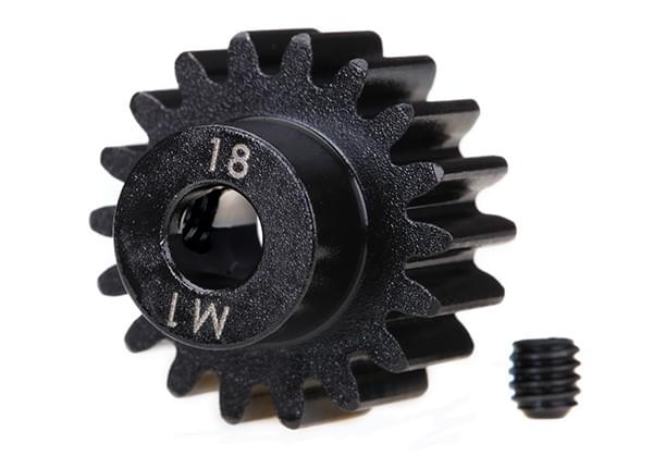 Traxxas 6491R Pignon renforcé 18 dents - M1.0 - 5mm - Breizh Modélisme.