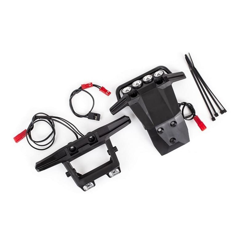 Traxxas 6793 Kit complet Leds avec pare chocs AV/AR Rustler 4x4 - Breizh Modélisme.