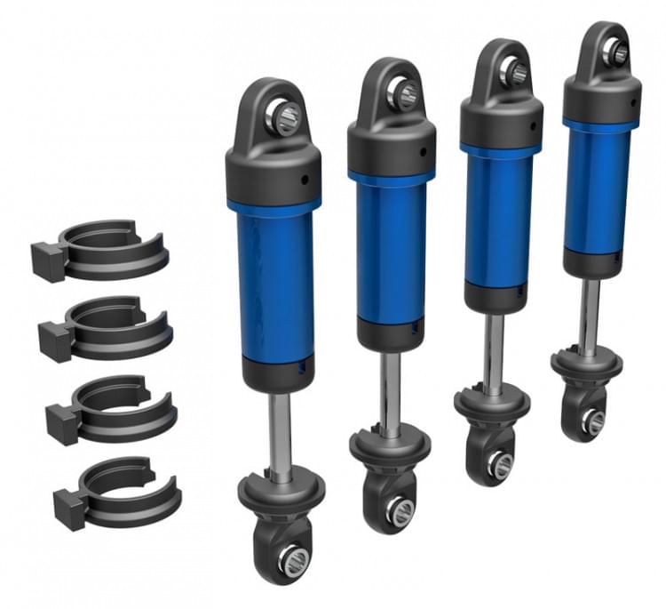 Traxxas 9764 Amortisseurs 1/18 Alu Anodises Bleus (X4) - Trx-4m - Breizh Modélisme.