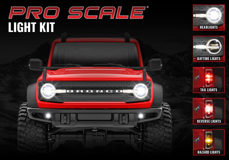 Traxxas 9783 Kit complet LED – Ford bronco – TRX-4M - Breizh Modélisme.