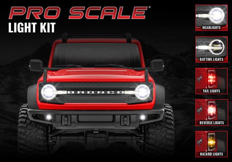 Traxxas 9783 Kit complet LED – Ford bronco – TRX-4M - Breizh Modélisme.
