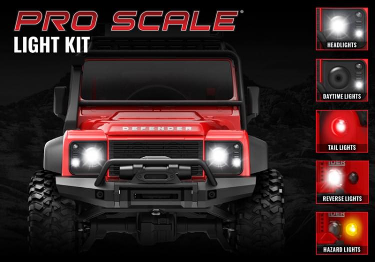 Traxxas 9784 Kit Complet Led - Land Rover Defender - Trx-4m - Breizh Modélisme.