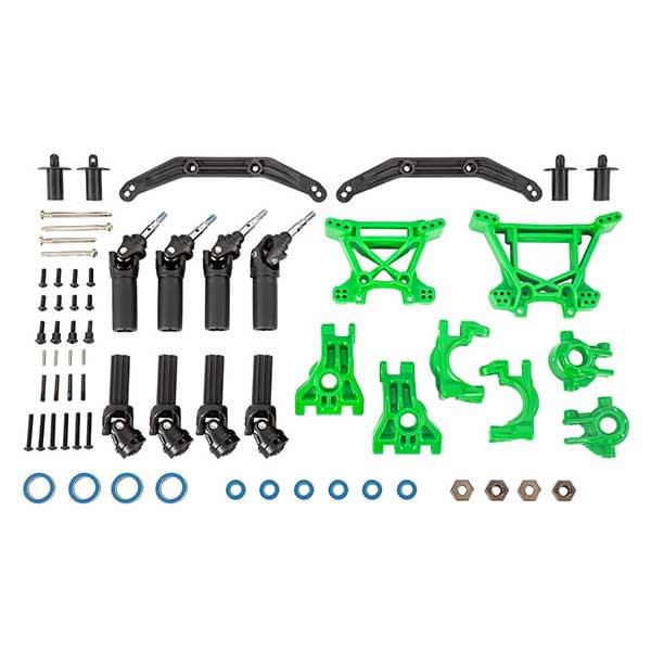 Upgrade kit de transmission renforcé Vert – Hoss/Slash/Rustler 4X4 - Traxxas 9080G - Breizh Modélisme.