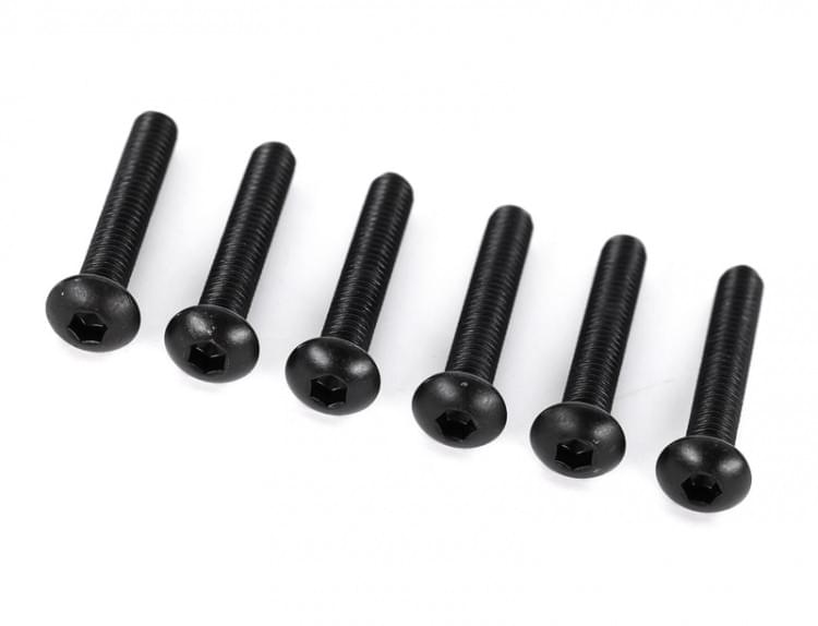 Vis M4x24 à tête bombée à six pans creux (6) - Traxxas 2455 - Breizh Modélisme.