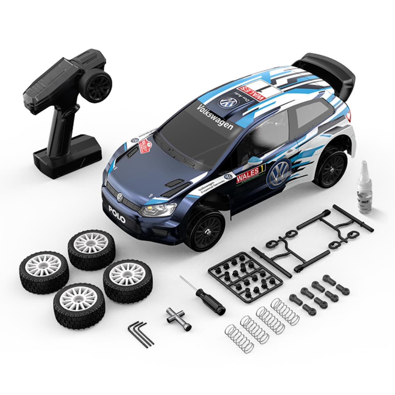 Voiture de rallye Volkswagen Polo R WRC 4WD MJX Hyper GO 10304 1/10