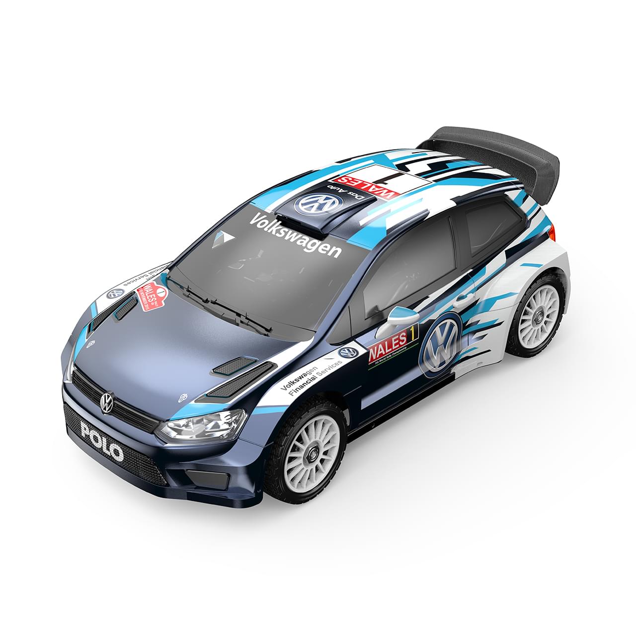 Voiture de rallye Volkswagen Polo R WRC 4WD MJX Hyper GO 7304 1/7
