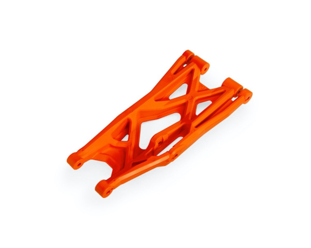 1 Triangle de suspension inférieur droit renforcés XMaxx - Traxxas 7830T Orange - Breizh Modélisme.