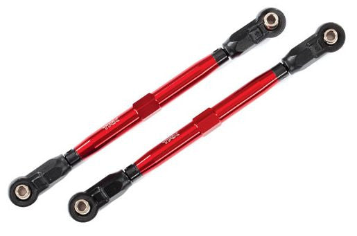 2 Biellettes large alu anodisées 6061-T6 Rouge WideMaxx - Traxxas 8997R - Breizh Modélisme.