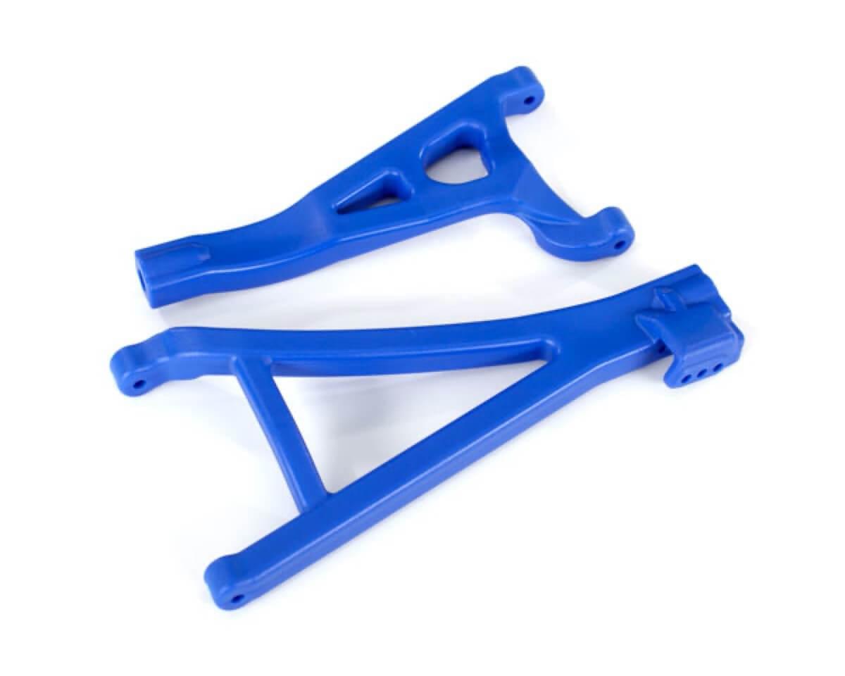 2 Triangles de suspension avant droit renforcés - Traxxas 8631X - Bleu - Breizh Modélisme.