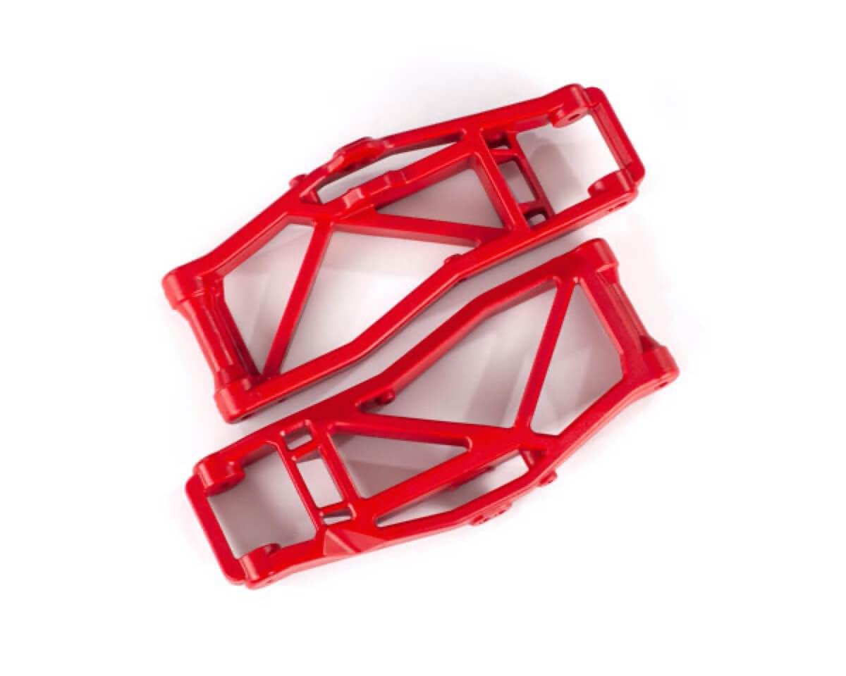 2 Triangles de suspension inférieur Traxxas 8999R WideMaxx rouge - Breizh Modélisme.