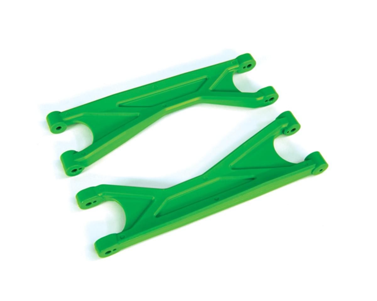 2 Triangles de Suspension Supérieur Renforcés XMaxx - Traxxas 7829G Vert - Breizh Modélisme.