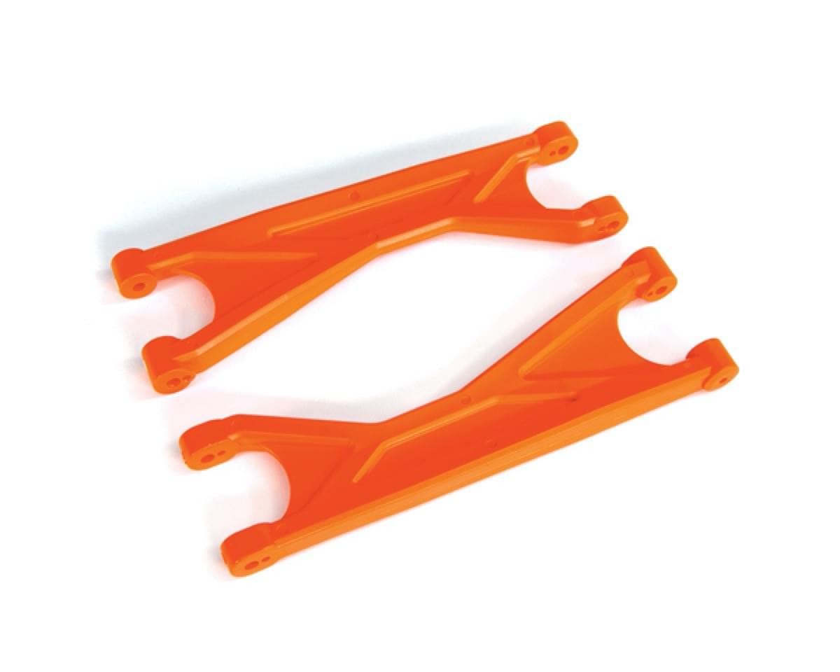 2 Triangles de Suspension Supérieur Renforcés XMaxx - Traxxas 7829T Orange - Breizh Modélisme.