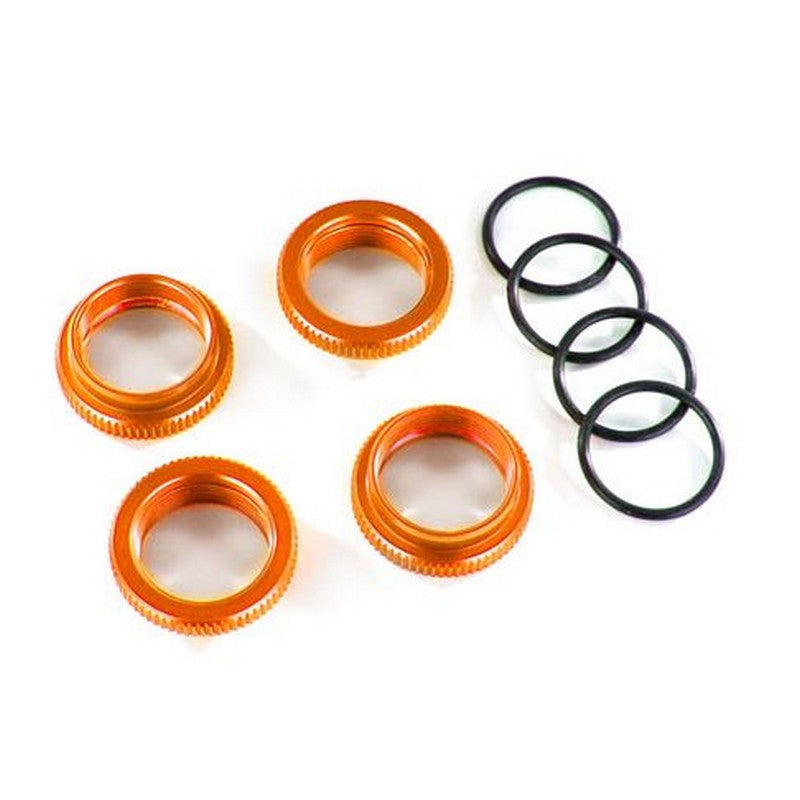 4 Bagues de Ressorts GT-Maxx Alu anodisées orange Maxx- Traxxas 8968A - Breizh Modélisme.