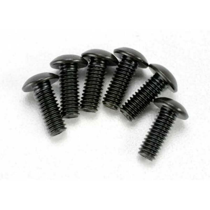 6 Vis BTR Tête bombée 4x12mm Traxxas 3937 - Breizh Modélisme.