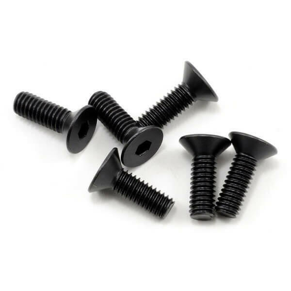 6 Vis BTR Tête fraisée 4x12mm Traxxas 2542 - Breizh Modélisme.