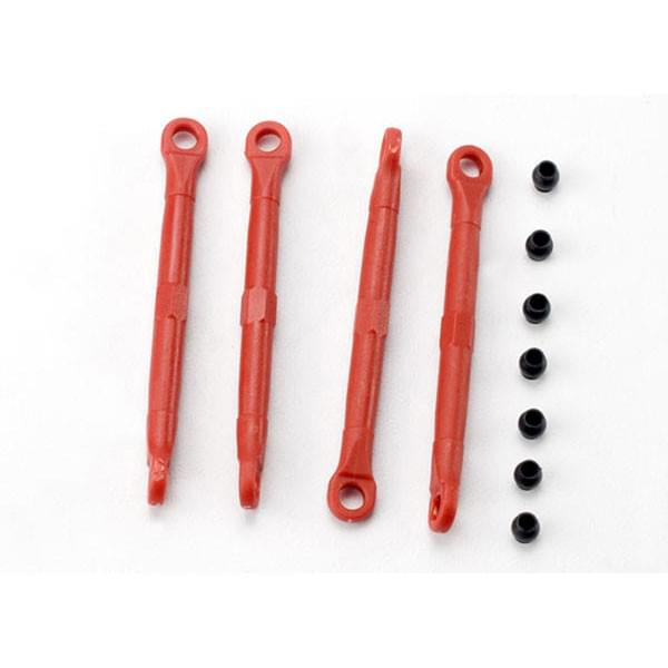 Biellettes plastiques rouges avant et arrière - Traxxas 7038 - Breizh Modélisme.