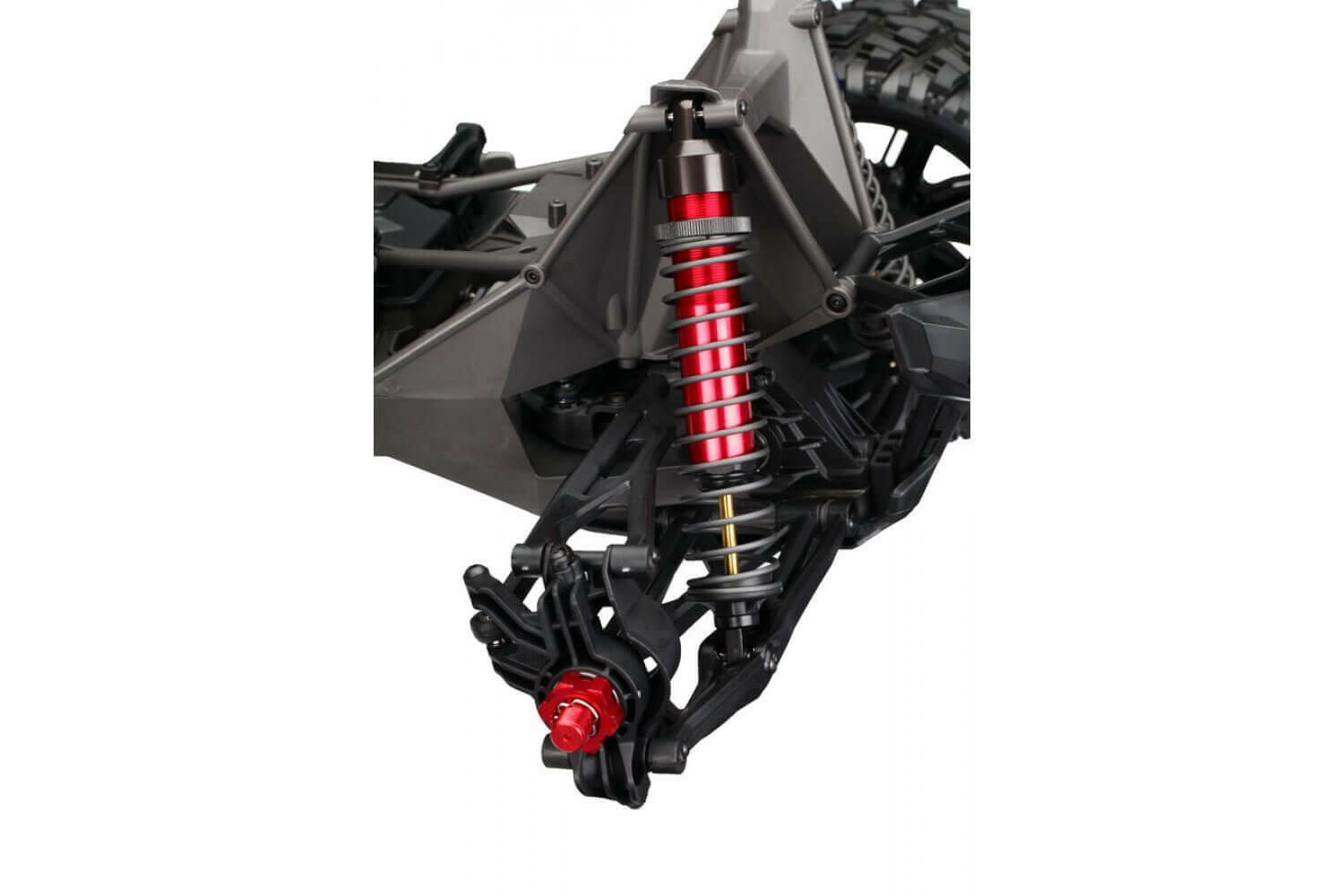 Bouchons d'amortisseur GTX aluminium noir (x4) - Traxxas 7764X - Breizh Modélisme.