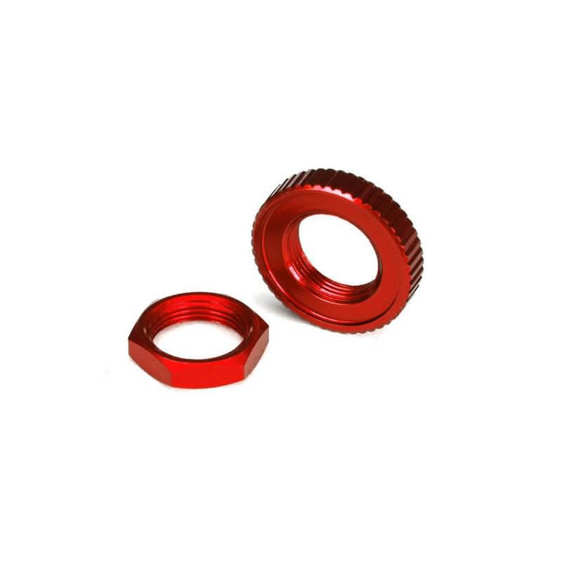 Écrou de sauve-servo aluminium rouge - Traxxas 8345R - Breizh Modélisme.