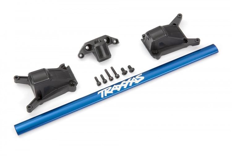 Kit de renfort chassis long Rustler et Slash 4x4 VXL - Traxxas 6730X Bleu - Breizh Modélisme.
