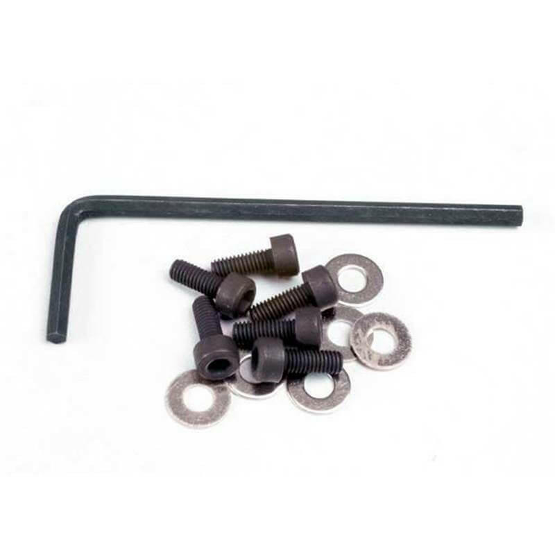 Lot de vis 3,8mm, rondelles + clé Traxxas 1552 - Breizh Modélisme.