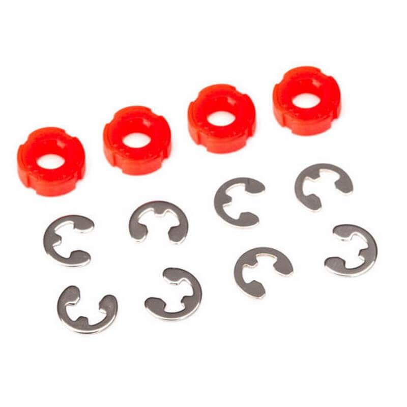 Pistons d'amortisseurs Rouge (x4) TRX-4 - Traxxas 8261 - Breizh Modélisme.