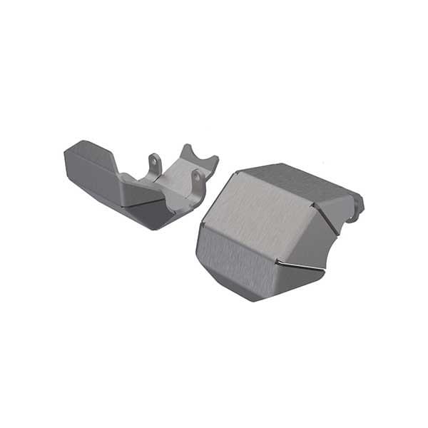 Plaque de protection AV/ARR en acier inoxydable (x2) pour TRX-4M - 9765 - Breizh Modélisme.