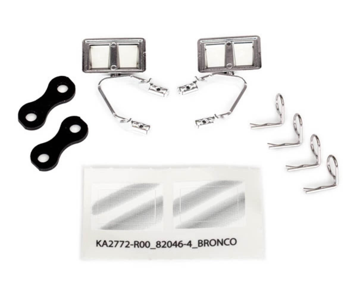 Rétroviseurs latéraux chrome gauche et droit - Traxxas 8073X - Breizh Modélisme.