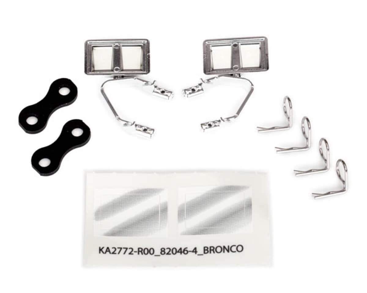 Rétroviseurs latéraux chrome gauche et droit - Traxxas 8073X - Breizh Modélisme.