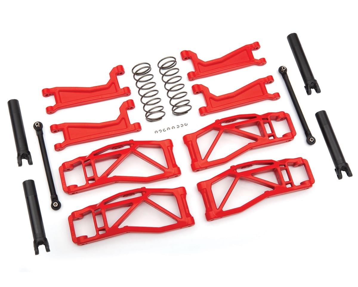 Set WideMaxx Traxxas 8995R Kit de suspension large rouge - Breizh Modélisme.