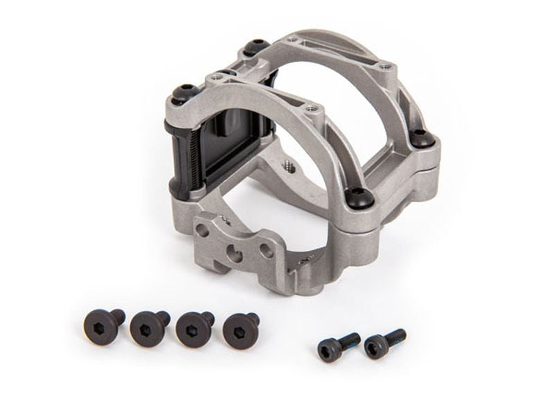 Support moteur alu inferieur et superieur Traxxas sledge 9589 - Breizh Modélisme.