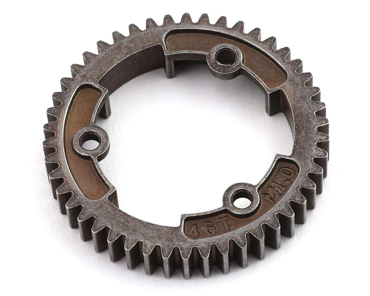 Traxxas 6447R Couronne de transmission acier large 46 dents - Breizh Modélisme.