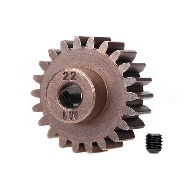 Traxxas 6495X Pignon moteur 22 dts - M1.0 - 5 mm - Breizh Modélisme.