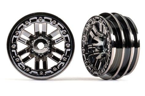 Traxxas 9768 Jantes 1,1 Chromees Noires (X2) - Trx-4m - Breizh Modélisme.