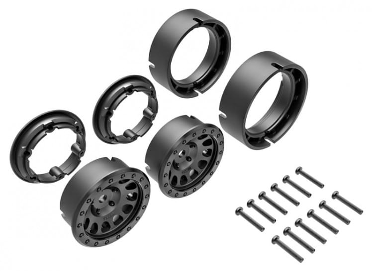 Traxxas 9781 Jantes Method 105 Beadlock 1,0 Noires (X2) - Trx-4m - Breizh Modélisme.