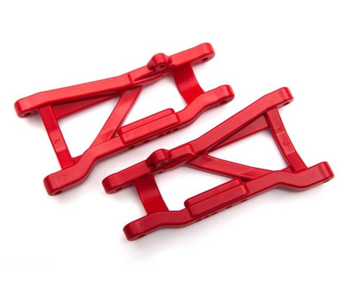 Triangles de suspension Arrière rouge - Traxxas 2555R - Breizh Modélisme.