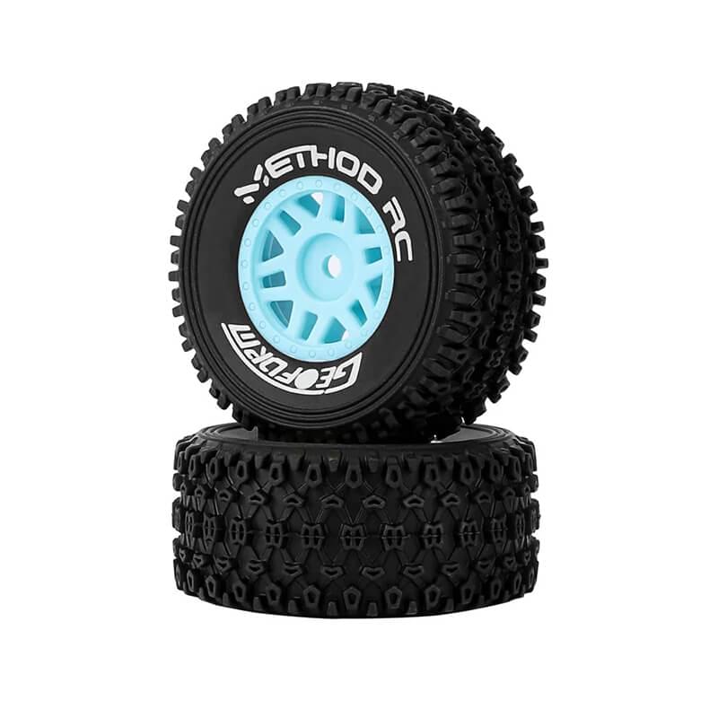 2 roues Arrma Mojave 1/16 Method Geoform SC 12mm bleu - MTD0202B
