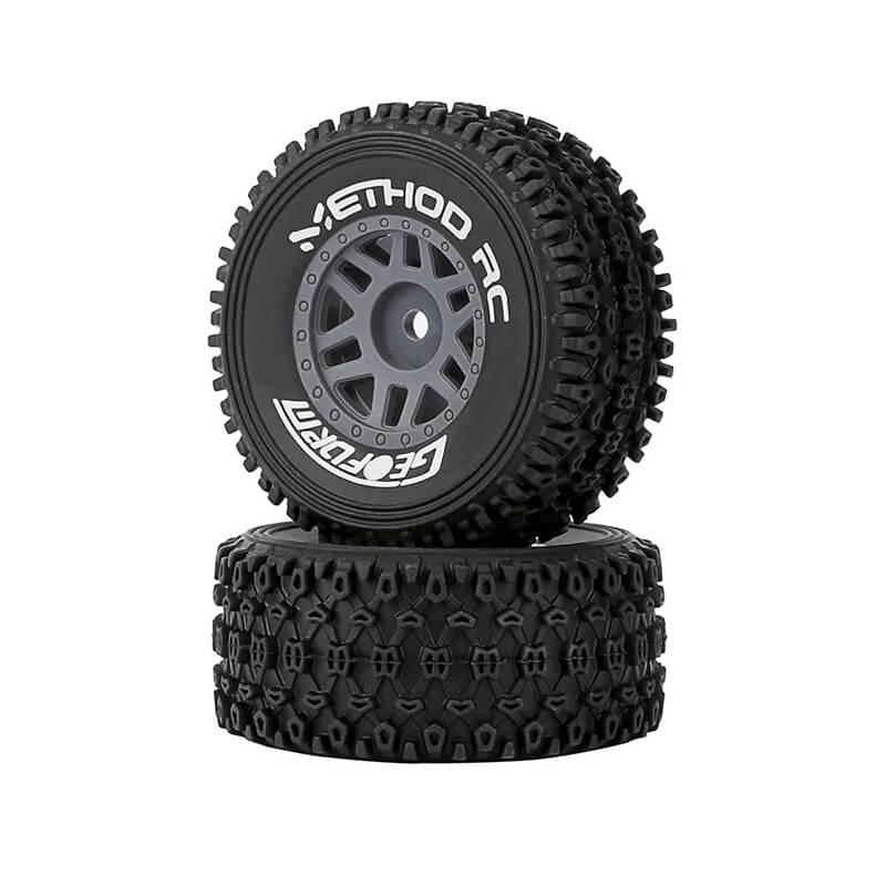 2 roues Arrma Mojave 1/16 Method Geoform SC 12mm gris - MTD0202G