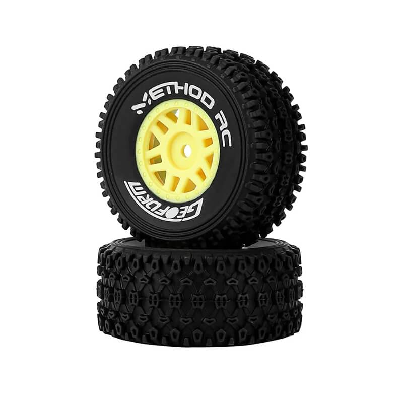 2 roues Arrma Mojave 1/16 Method Geoform SC 12mm jaune - MTD0202Y