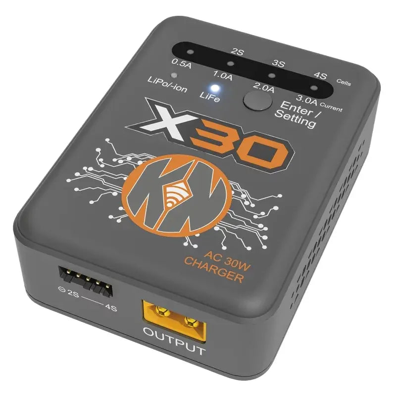 Chargeur multifonction LiPo/ Li ion/ LiFe AC 30W - prise XT60