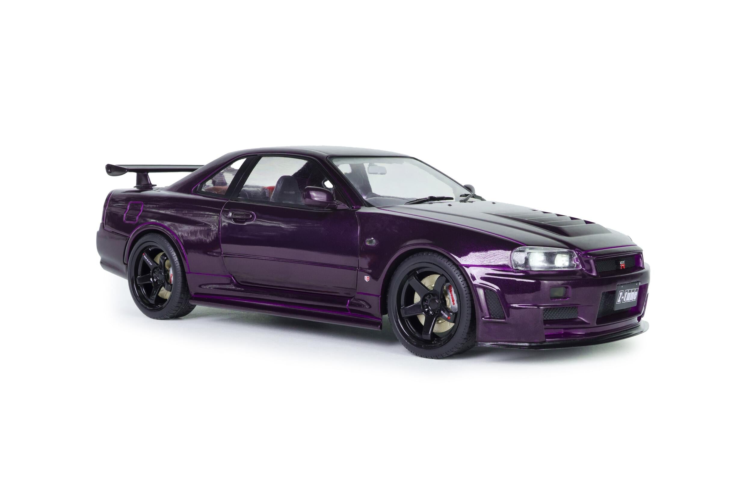 Solido S1804311 Voiture miniature collection 1/18 Nissan Skyline (R34) GT-R Z Tune 1999 Midnight Purple