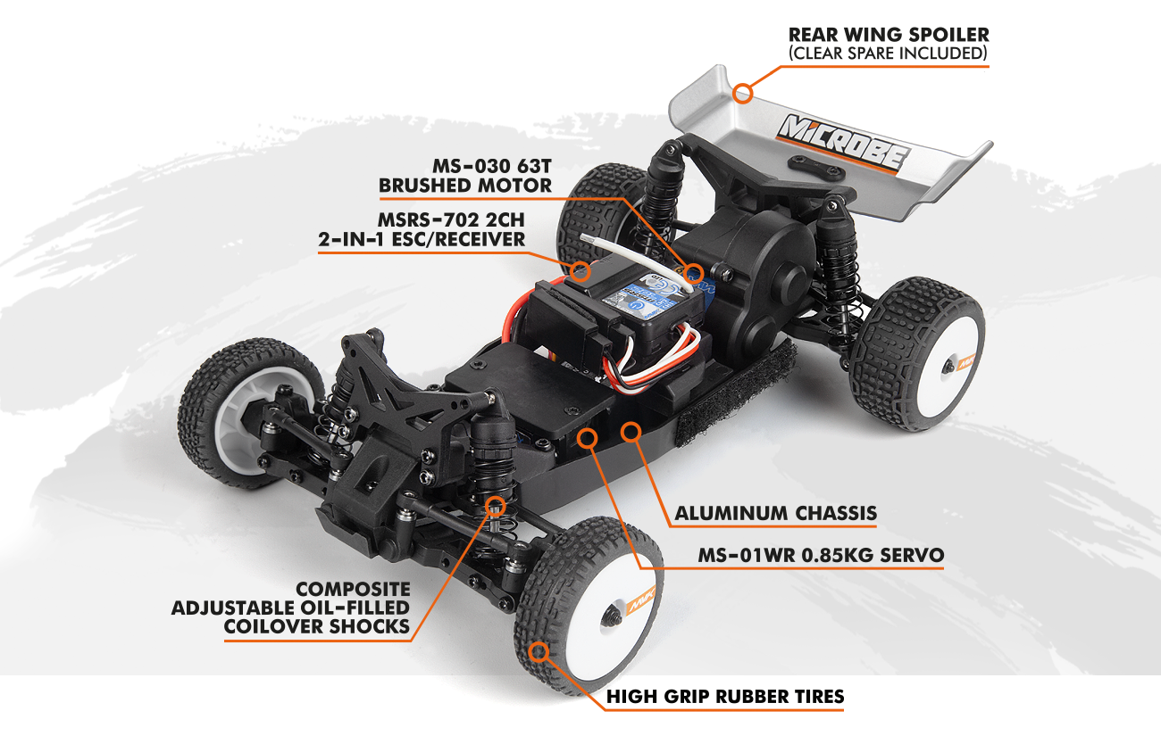 Buggy 1/24 Maverick Microbe – Voiture RC Tout-Terrain MV150802